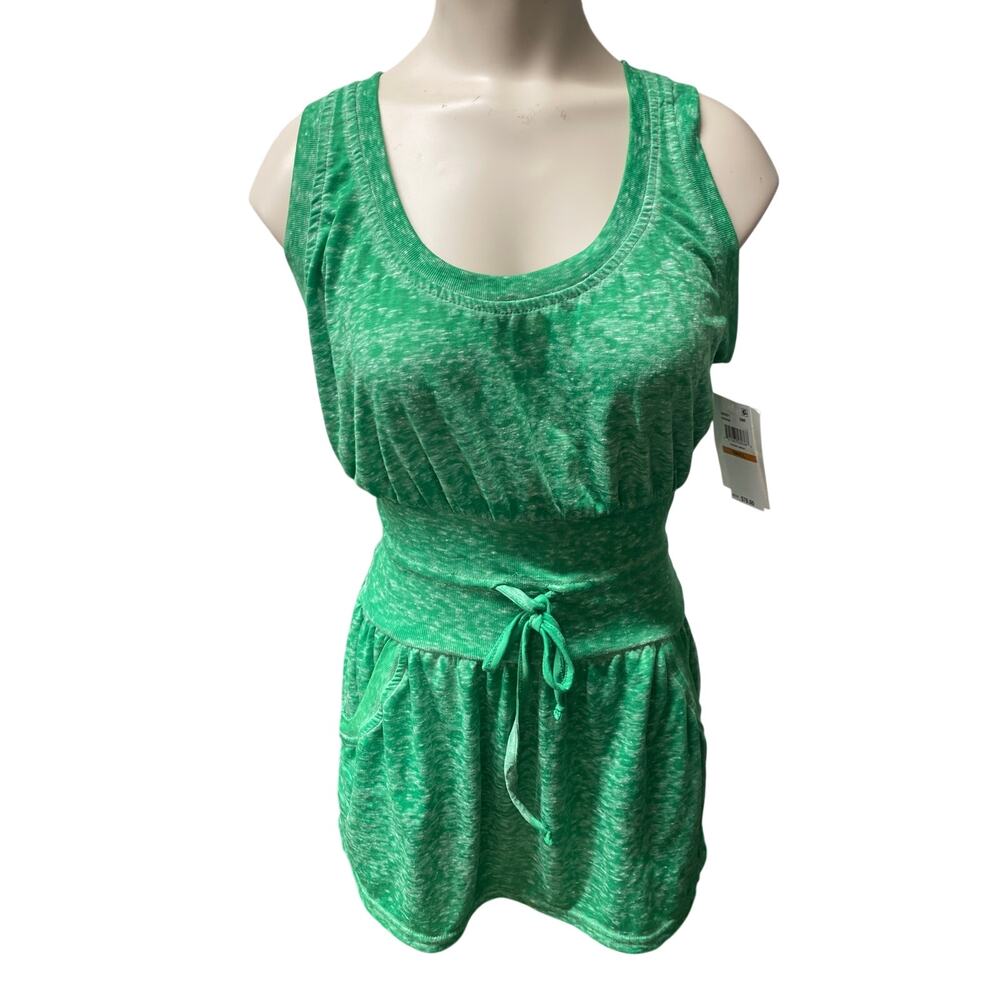 Brand New Becca Women's Size Small Green Sleeveless Mini Dress Pockets